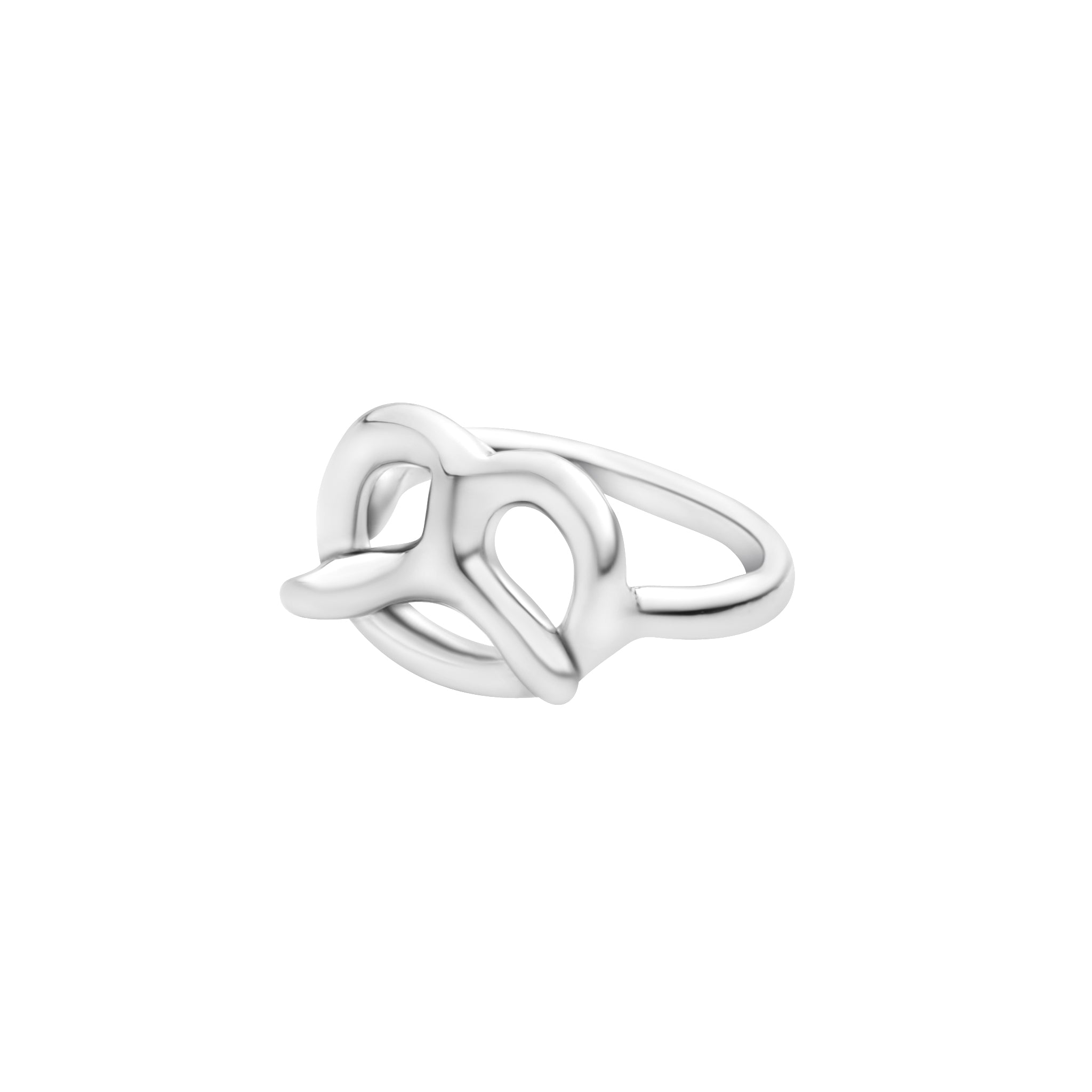 Pretzel ring in silver