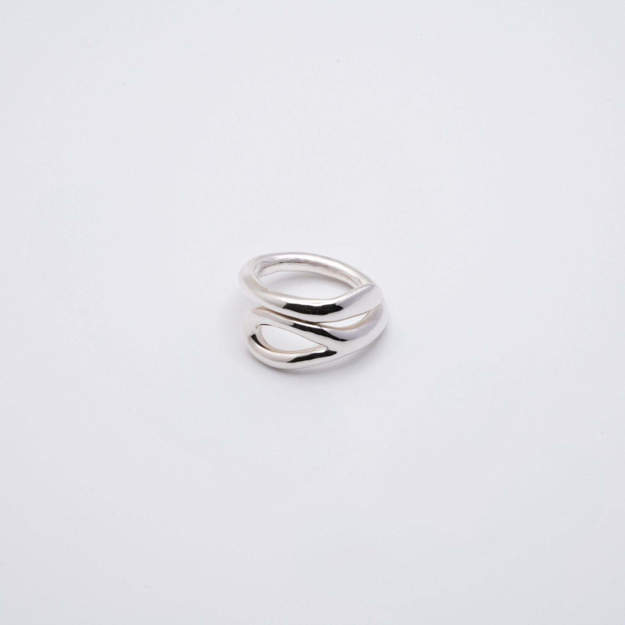 Rain Snake ring in silver