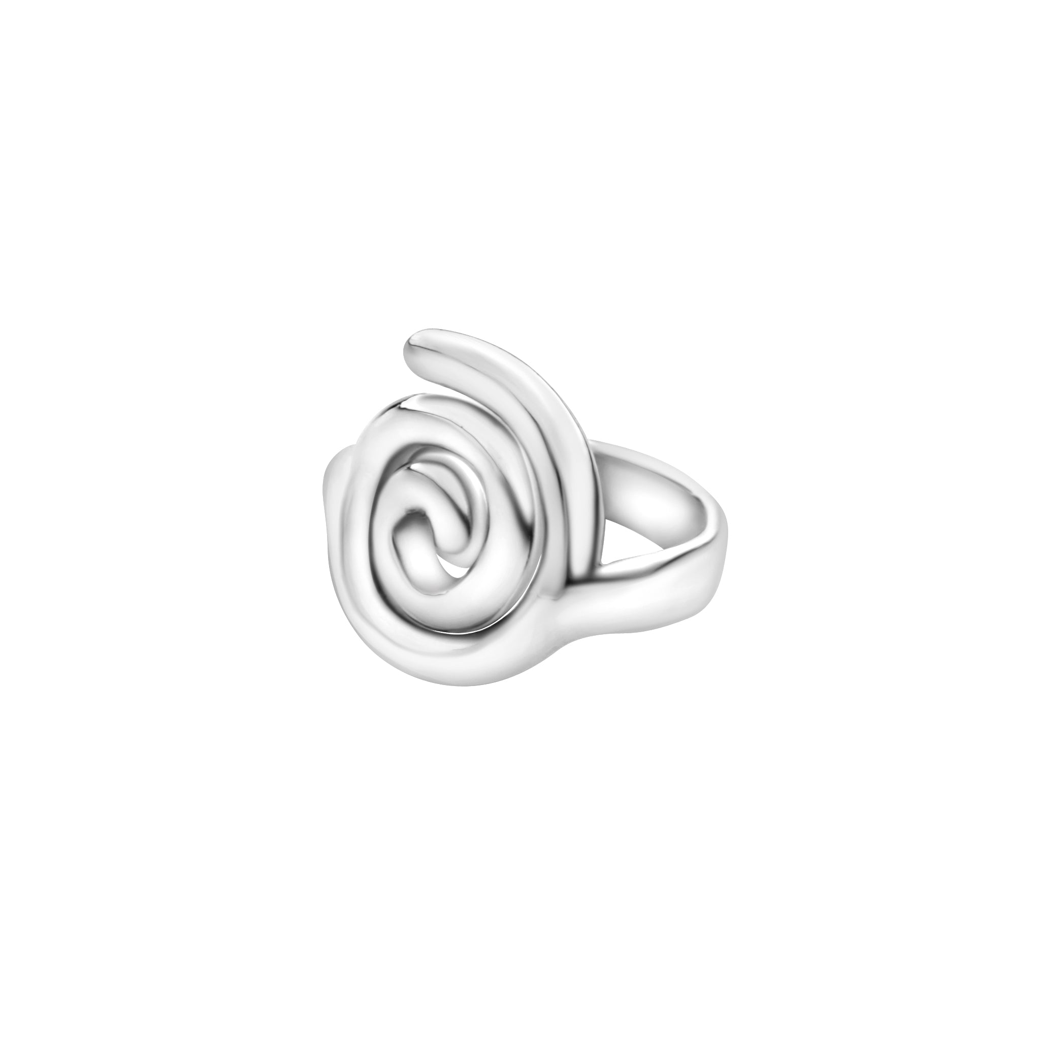 Spiral ring in silver